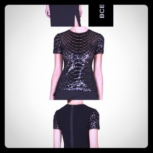 Brand NWT BCBG Stunning Snake Sequin Top